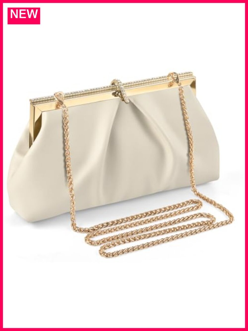 PU Leather Clutch Purse for Women Evening Bag Shoulder Chain Wedding Cocktail